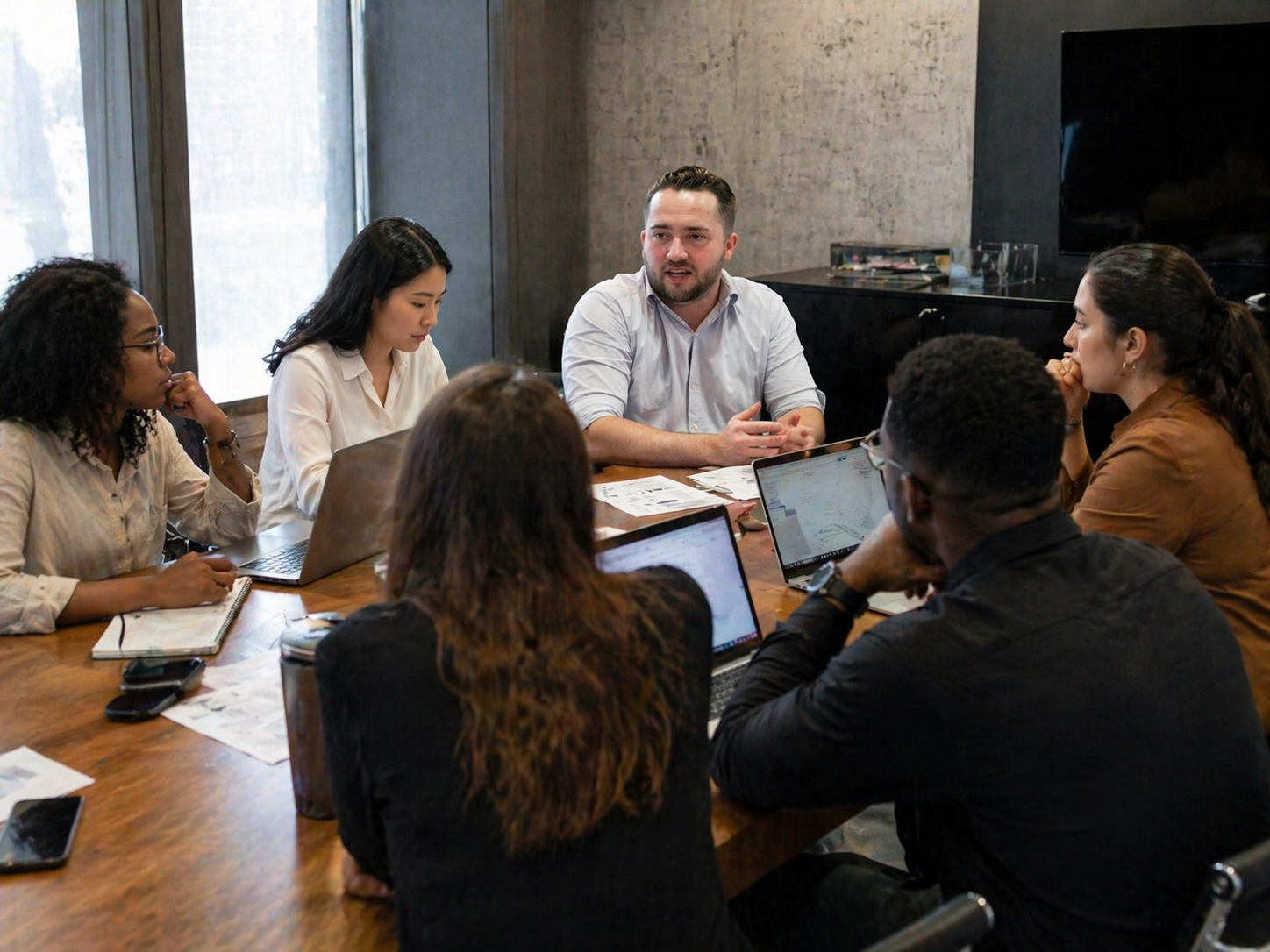 Mockup de notebook mostrando um site corporativo